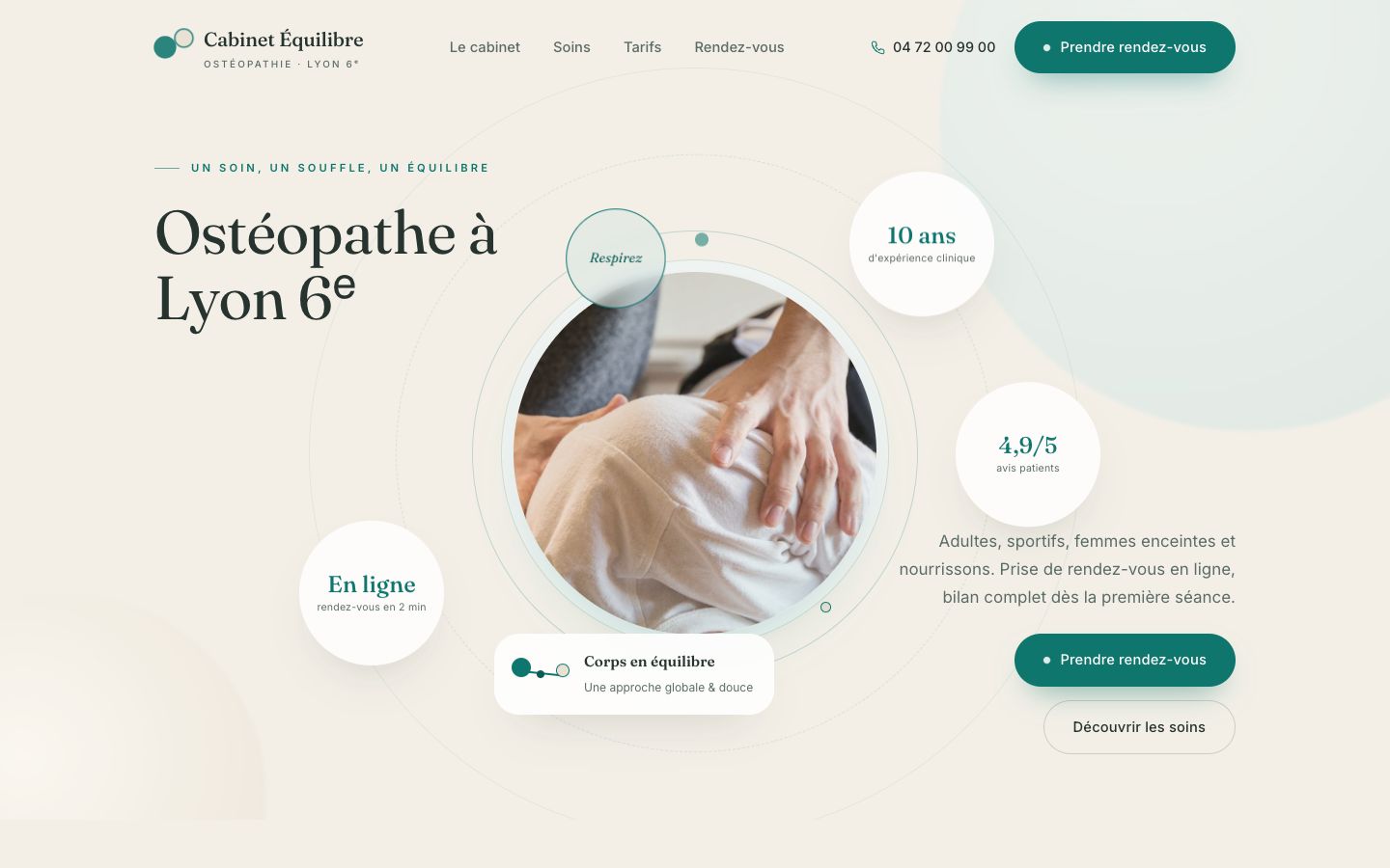 Site web de Cabinet Équilibre