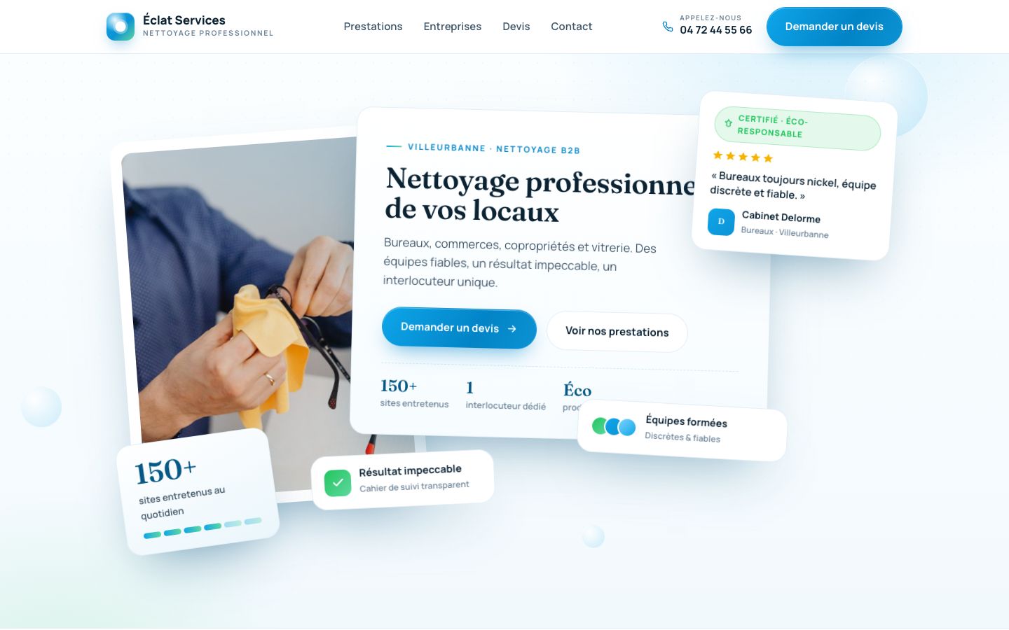 Site web de Éclat Services