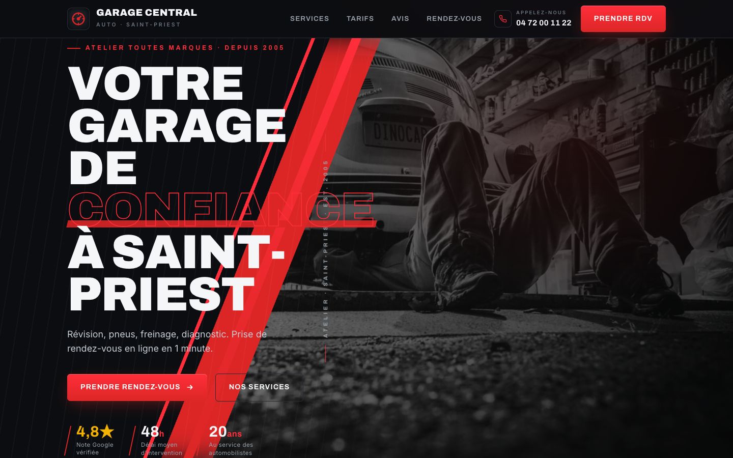 Site web de Garage Central