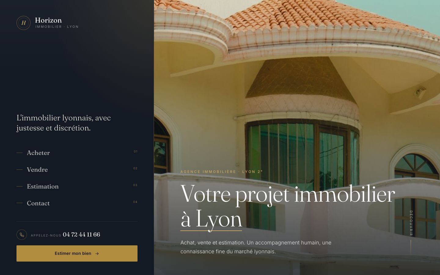 Site web de Horizon Immobilier