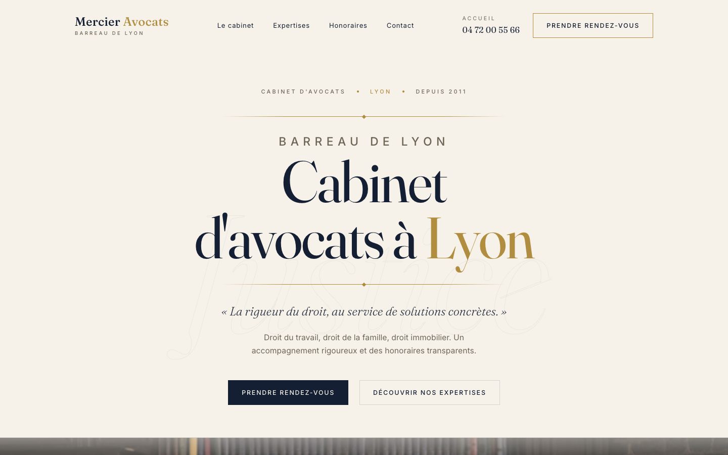 Site web de Mercier Avocats