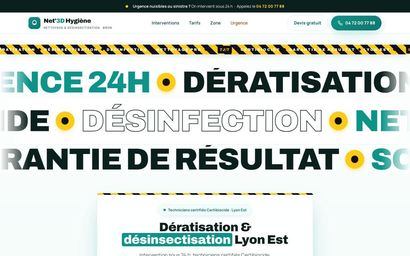 Site web de Net'3D Hygiène