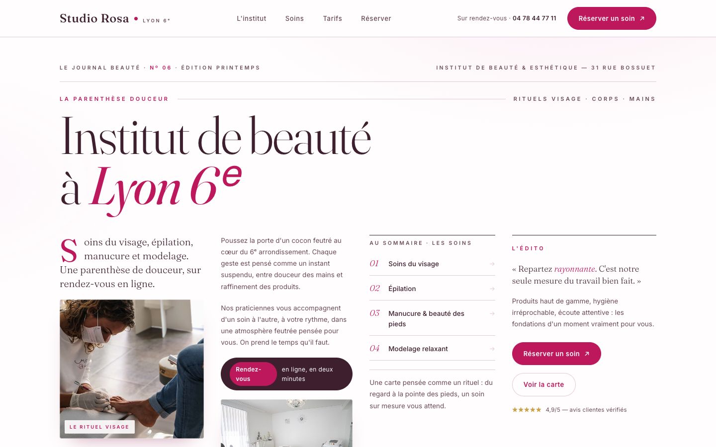 Site web de Studio Rosa